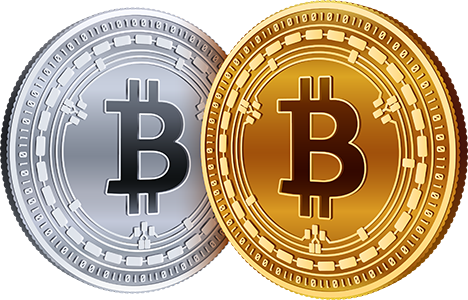 Cryptocurrency and gold investment illustration